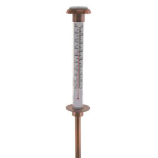 Solar LED Light Outdoor Garden Thermometer Copper Jumbo