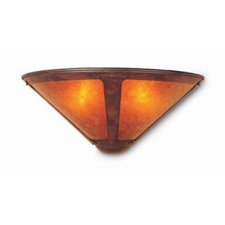 Mica Lamp Company 121 Copper Wall Sconce Orange Shade