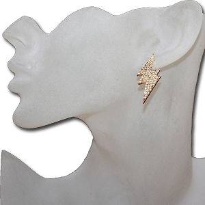 Lightning bolt stud earrings fashion jewelry costume jewelry wholesale 