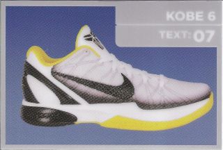 Nike Kobe 6 Small Plastic Counter Sign 5 x 7 ++VERY HARD TO FIND++