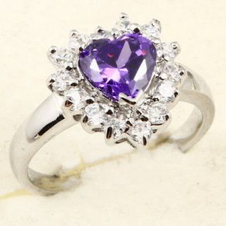 purple heart ring in Fashion Jewelry