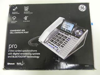 GE 30385EE1 Pro 2 Line Corded Phone Answering System Bluetooth With 
