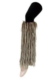   Print GoGo Dancer Furry Leg Warmers Boot Covers with Feather Detail