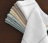 NIP Handmade Linen/Cotton Hemstitch Napkins 17x17 6pk