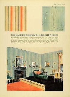 1930 Print Master Bedroom Swatch Pattern Furniture House Biedermeier 