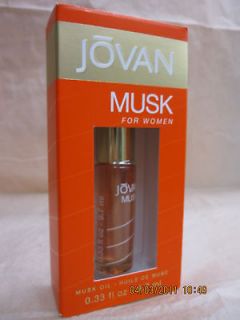 COTY JOVAN MUSK OIL WOMEN 0.33 oz / 9.7 ML Musk Oil NIB