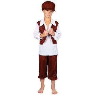 Boys L Chimney Sweep Costume for Dickens 17th 18th Century Fancy Dress