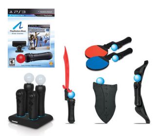PS PS3 Move Starter Bundle + 5in1 Kit + Quad Charger