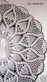 5607 Vintage OVAL PINEAPPLE CENTERPIECE Crochet Pattern (Reproduction)
