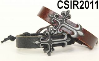 CROSS Leather & Hemp Surfer Bracelet