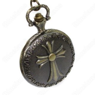 Cross Cameo Vintage Necklace Medium Pocket Watch Pendant Necklace 