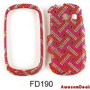 CELL PHONE COVER CASE FOR SAMSUNG FLIGHT II 2 A927 BLING RED WHITE 