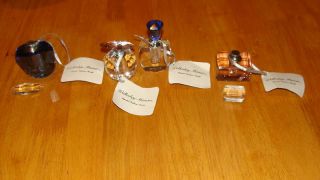 Lot of 4 Wellesley Manor Crystal Perfume Bottles