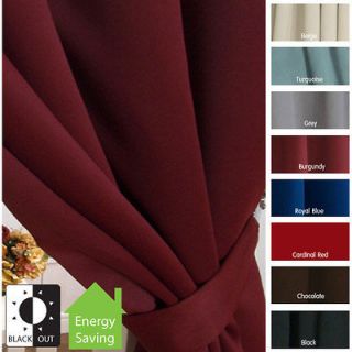 Tab Top Thermal Insulated 95 inch Blackout Curtain Panel Pair