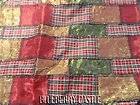 Curtain VALANCE Handmade in USA CRANBERRY GREEN GOLD PLAID Country 