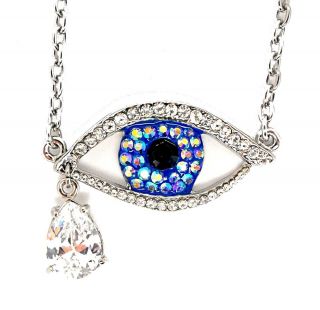 Butler & Wilson Crystal Eye & Teardrop Necklace