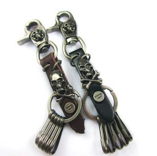   Leather Belt Loop Tool Keeper multi Ring Holder key chain ring k100