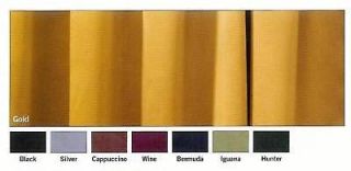 New Set 2 Gold Black out Satin Stage Curtains 9x14.5=29 w/webbing and 