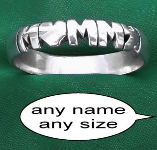ANY NAME ;PERSONALIZED STERLING SILVER RING,custom made