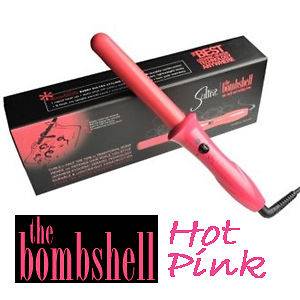 New Sultra Bombshell Clipless Curling Iron Hot Pink 110V~240V Free 