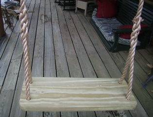 Premier Wood Tree Swing 24  x 9 1/4 x 1 1/2 and Rope