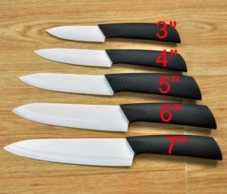 NEW Chef Kitchen Cutlery Black Ceramic knife Knives 5 Size Choice 3 4 