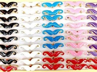   Handlebar Mustache Cosplay Necklace Adjustable Rings Earrings