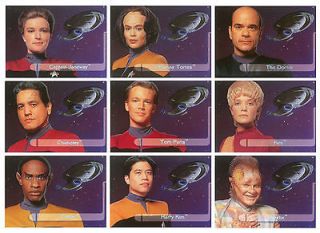   VOYAGER Season One 1 Series Two 2 WAL MART EMBOSSED CREW CARD SET of 9