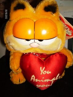   Garfield CAT Kitty DOLL Plush HEART You Animal You TOY Tag DAKIN
