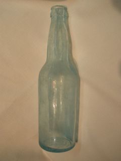 Vintage Early AB Anheuser Busch (?) Blue Glass Long Neck Beer Bottle 