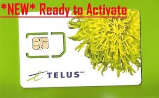   Canada SIM Card for 3G/4G Postpaid or Prepaid GSM Smart Phone NEW