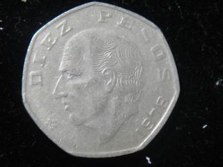 ESTADOS UNIDOS DE MEXICO VINTAGE DIEZ 10 PESOS COIN FROM 1978
