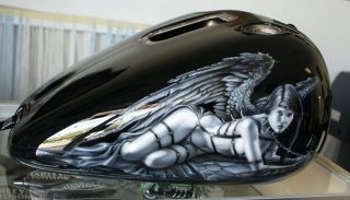 Harley Davidson Softail 2005 Gas Tank Custom Painted  Fallen Angels
