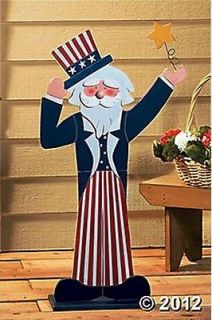 STANDING UNCLE SAM PATRIOTIC RED WHITE AND BLUE DECORATION NEW