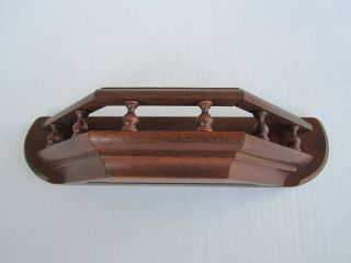   Traditional Wall Pocket Floral Planter Solid Wood EUC Accent Decor