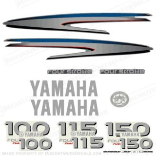 Yamaha 4 Stroke 100/115/150hp Outboard Decal Kit