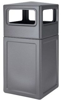 New 38 Gallon Commercial Outdoor Trash Can Gray Garbage Can Dome Lid
