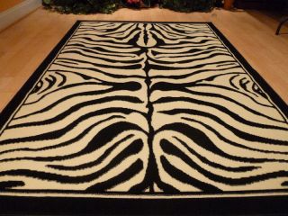 New 5x7 Zebra Rug White and Black Zebra Carpet (Lowest Price)