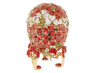 New Swarovski Crystal Red Faberge Egg w/ Music Box
