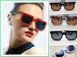 Tetris Square Pixel Retro Shape frame Glasses Geek Unique sunglassess