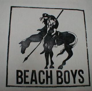 Early 70s Beach Boys T shirt Iron on  Original Rare Design   Indian on 