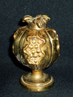 Old Gilt Bronze Finial Newel Post Cap Architectural Figural 