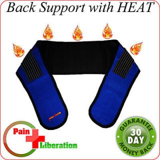 Adjustable waist belt / back brace with heat for lower back pain 