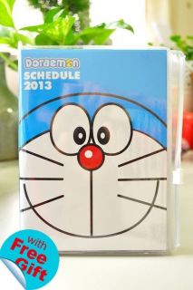   Doraemon Schedule Book Weekly Planner Diary w/ Zip Bag & Stickers A6