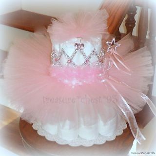   Tutu Diaper Cake Fit For A Princess Baby Shower Centerpiece Gift Tulle