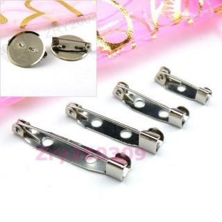 Dull Silver Plated Brooch Back Bar Pins Clasps 15mm,20mm,25mm​,30mm 