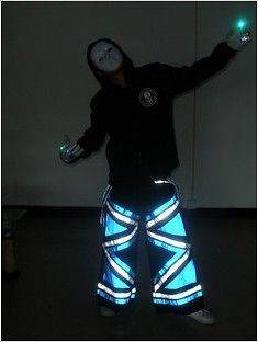 Hip Ghost Dance Necessary Rave Reflective Suspenders Reflector Pants 