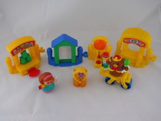   Little People 8pc Circus/Fair Lot/Set ~ games lion girl bear & bike