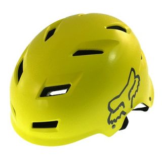   Fox Transition Hard Shell MTB BMX DIRT JUMP Skate Bike Helmet Yellow