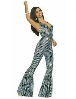 Disco Diva Abba 60s 70s Fancy Dress Party Outfit Costume Jumpsuit Size 